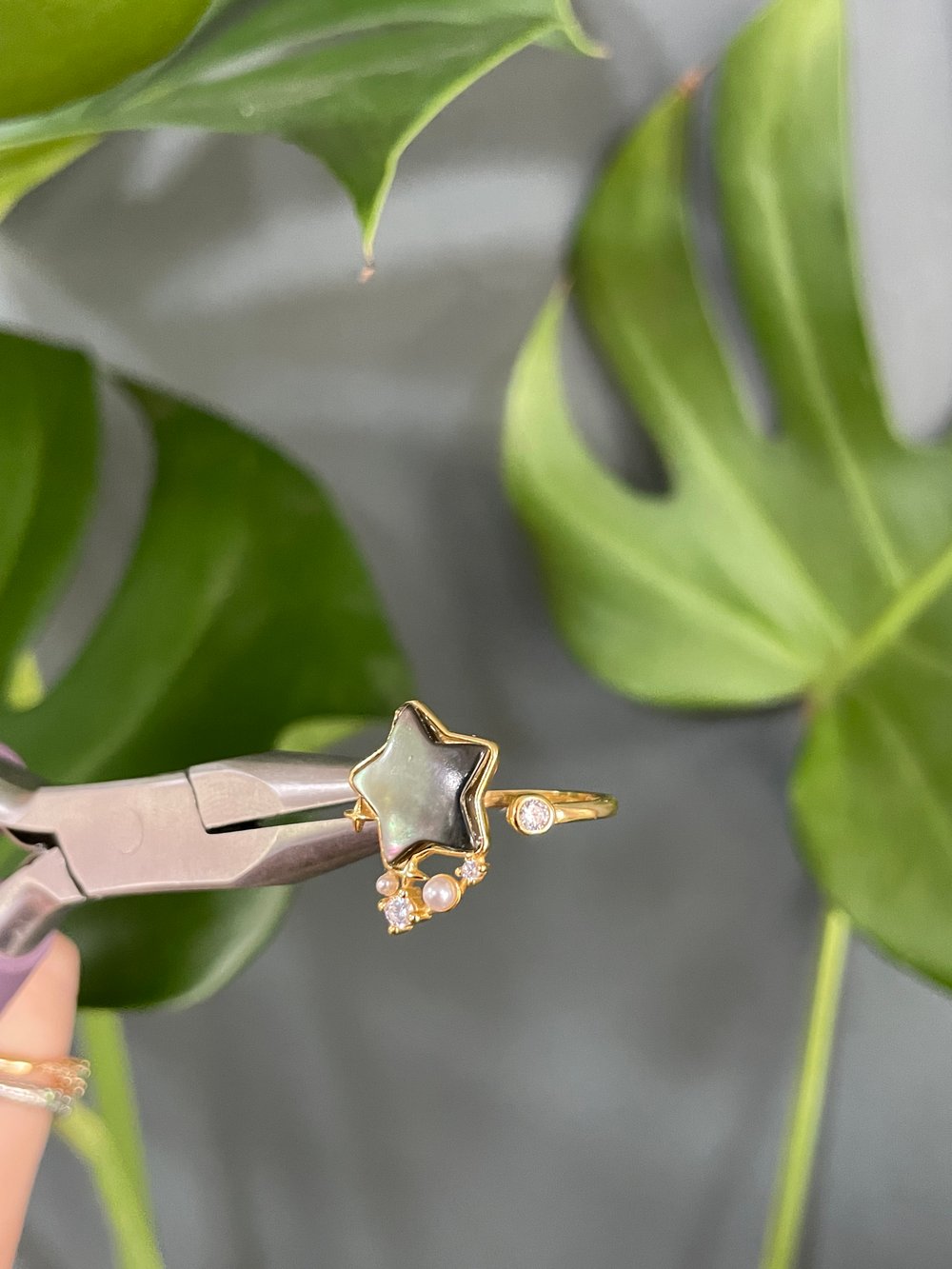 star & moon crystal rings! 