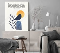 Image 2 of Choose Courage Over Comfort Brene Brown Inspirational Quote - Psychology Recovery Gift