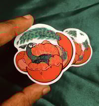Image 2 of Orange Peacock Sticker