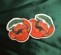 Image 1 of Orange Peacock Sticker