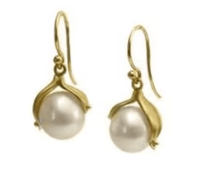 Image of 14 kt and Pearl Earrings- Back in stock