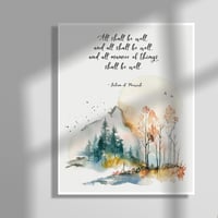 Image 1 of All Shall Be Well | Inspirational Poster | Julian of Norwich Quote Print | Uplifting Wall Art