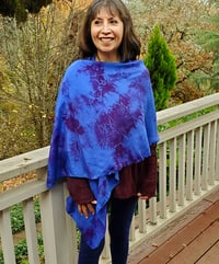 Image 2 of Hand-Dyed Silk Shawl