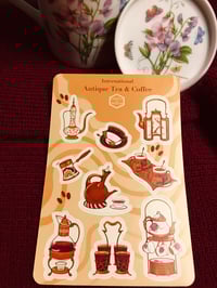 Image 1 of Int. Tea and Coffee set Sticker Sheet