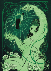 Image 2 of Within Her Delicate Grasp Postcard