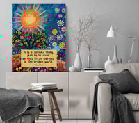 Image 2 of Mary Oliver Life Quote Art Print -It is a serious thing just to be alive on this fresh morning 