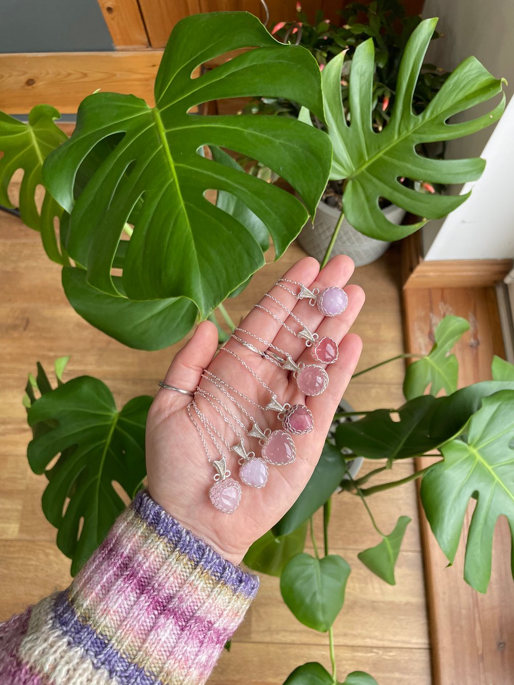 rose cottage crystal necklaces!