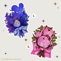 Image 1 of Flower Bouquet Vinyl Stickers