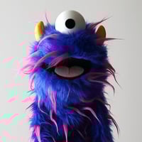 Image 1 of The CYCLOPS Critter Monster Puppet in Dark Blue