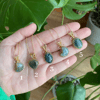 earthy green crystal necklaces! 