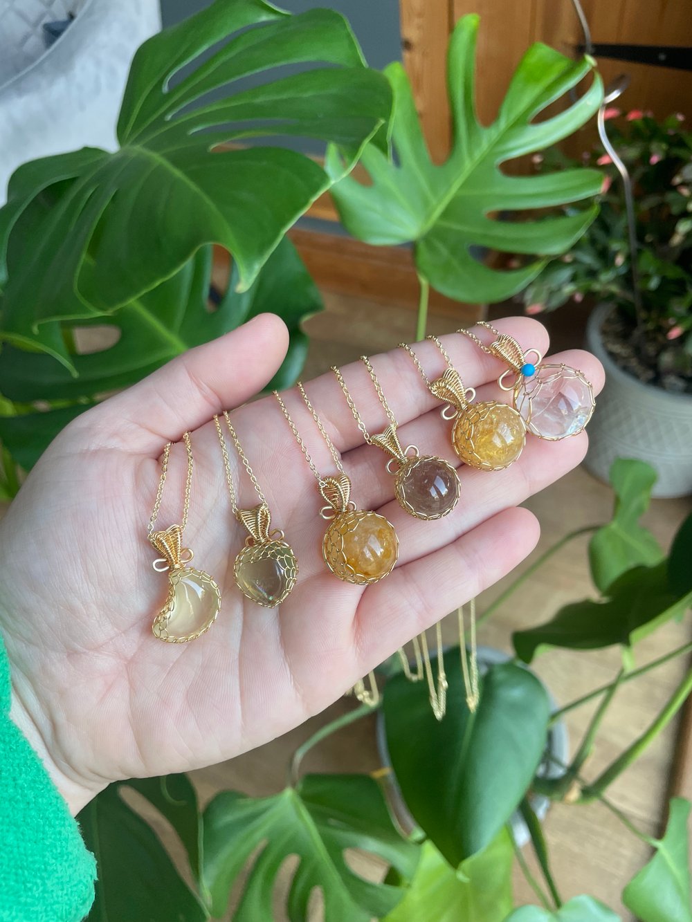 chai latte crystal necklaces! 