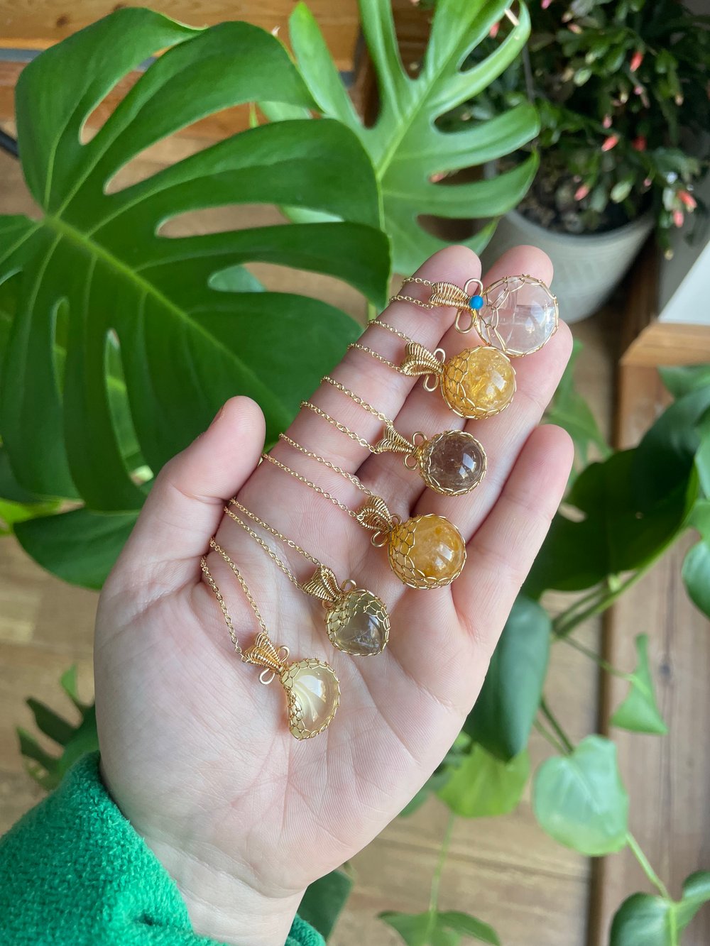 chai latte crystal necklaces! 