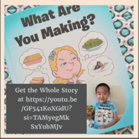 Image 2 of "What Are You Making?"  Children's Girls and Boys Book - Blue Paperback and Hardcover, Silly, Gross 