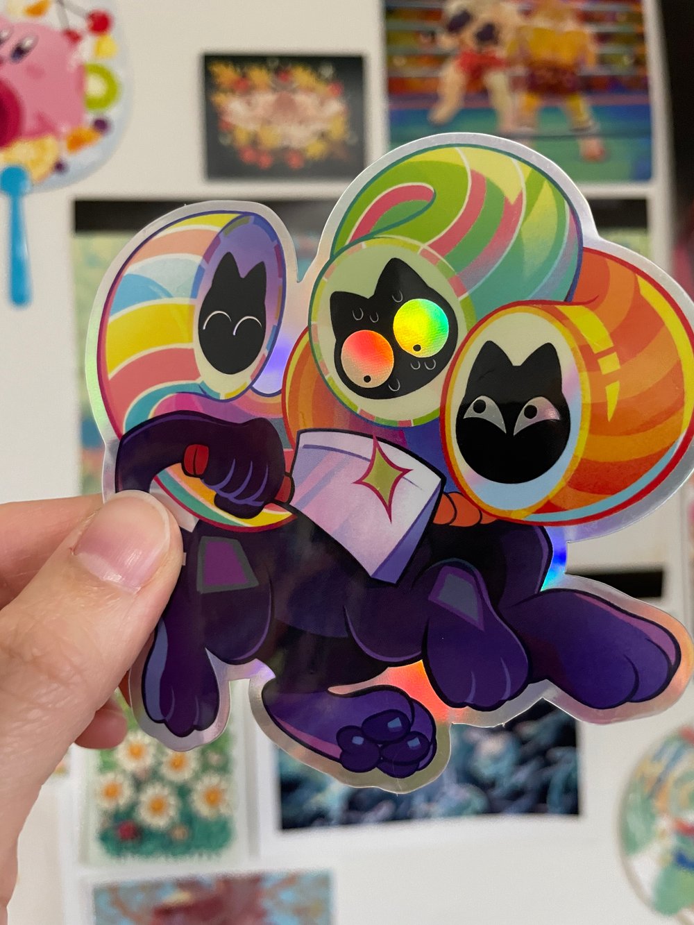 Candy Cat Holographic Sticker