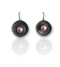 Image 1 of Oxid. Oyster  Pearl Earrings 