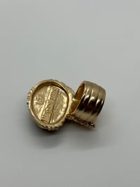 Image 4 of YSL Black Stone Accent Ring - Size 6