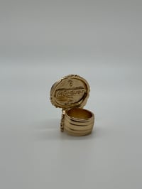 Image 3 of YSL Black Stone Accent Ring - Size 6