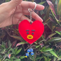 Image 2 of [DECOR] BTS Heart Felt Keychains