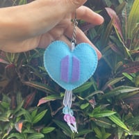 Image 3 of [DECOR] BTS Heart Felt Keychains