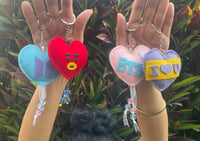 Image 7 of [DECOR] BTS Heart Felt Keychains