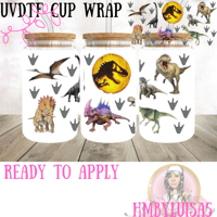 Image 1 of Dino UVDTF cup wrap 