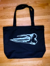 Image 2 of Large Zippered Screen Printed Tote Bag