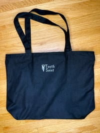 Image 3 of Large Zippered Screen Printed Tote Bag