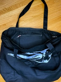 Image 4 of Large Zippered Screen Printed Tote Bag