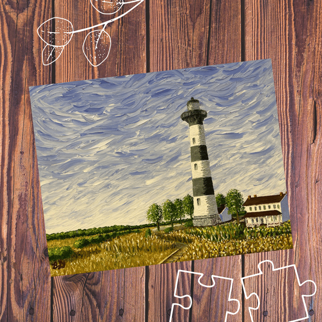 Bodie Island Beacon Scenery Puzzle (200 or 500pc.)