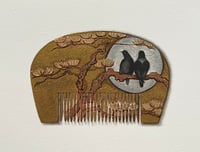 Image 1 of Kanzashi Comb: Crows in Moonlight