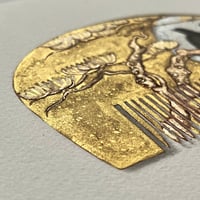Image 2 of Kanzashi Comb: Crows in Moonlight