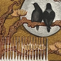 Image 3 of Kanzashi Comb: Crows in Moonlight