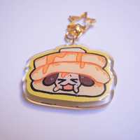 Image 1 of PANCAKE DOG AND SALAMI CAT CHARMS (2 DIFFERENT SIDES)