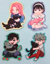 Cat Stage Sticker Set