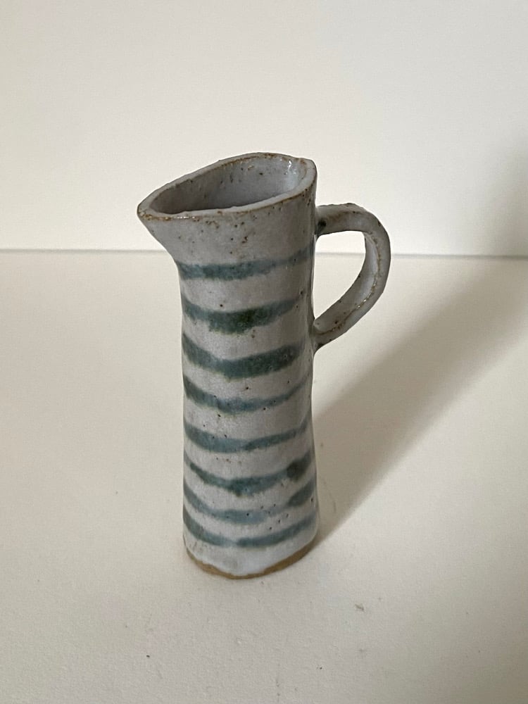 Minature Jug (off white/green)