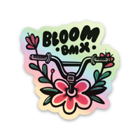 Bloom Crest Holographic Sticker