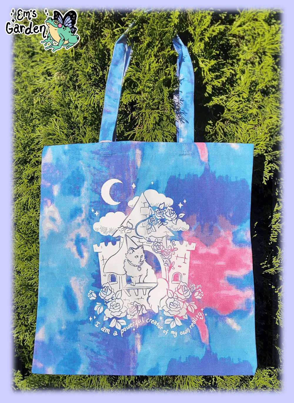 Image of Princess Cat | 100% Cotton Screen Printed Castlecore Tote Bag