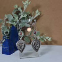 Image 2 of Vintage Turcoman Silver Earrings - (TS001)