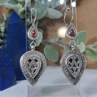 Image 1 of Vintage Turcoman Silver Earrings - (TS001)