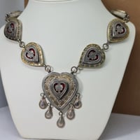 Image 2 of Vintage Turcoman Gold Wash Silver Necklace- (TS016)