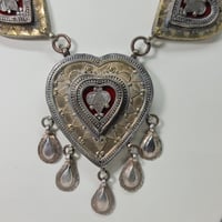 Image 1 of Vintage Turcoman Gold Wash Silver Necklace- (TS016)