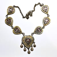 Image 4 of Vintage Turcoman Gold Wash Silver Necklace- (TS016)