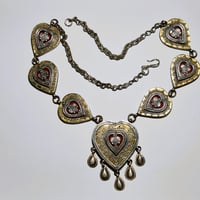 Image 6 of Vintage Turcoman Gold Wash Silver Necklace- (TS016)