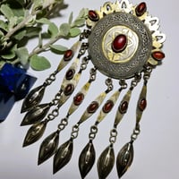 Image 1 of Vintage Turcoman Gold Wash Silver Pendant - (TS014)