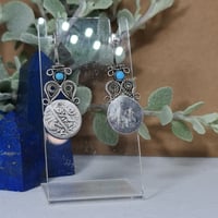 Image 2 of Vintage Silver beaded Earrings - (TS011)