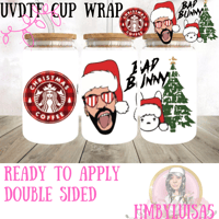 Image 1 of Bad Bunny Christmas UVDTF cup wrap