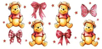 Image 2 of Pooh bows UVDTF cup wrap 