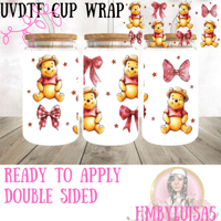 Image 1 of Pooh bows UVDTF cup wrap 