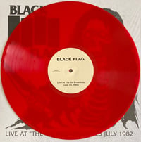 Image 2 of BLACK FLAG - "Live @ The On Broadway - 23 July 1982" LP (Red Vinyl)