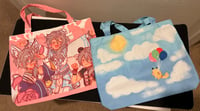 Image 1 of zippered tote bags (with inner pocket!)